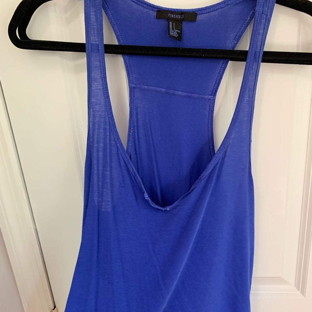 Blue tank top loose